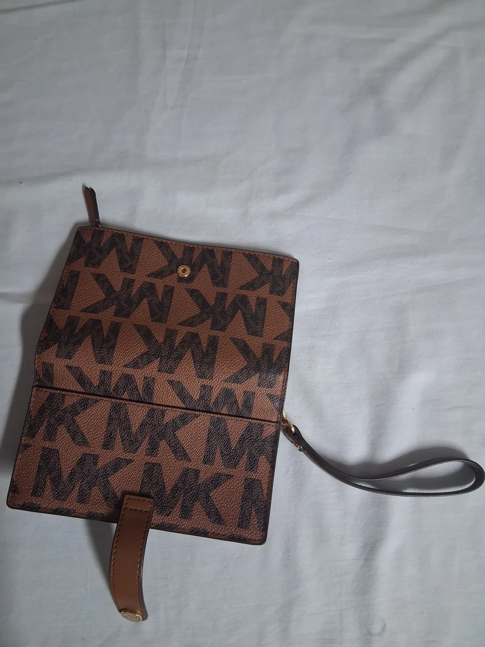 Michael Kors Brown Leather Wristlet Wallet
